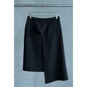 Balenciaga (Archival) Asymmetric Wrap Midi Skirt